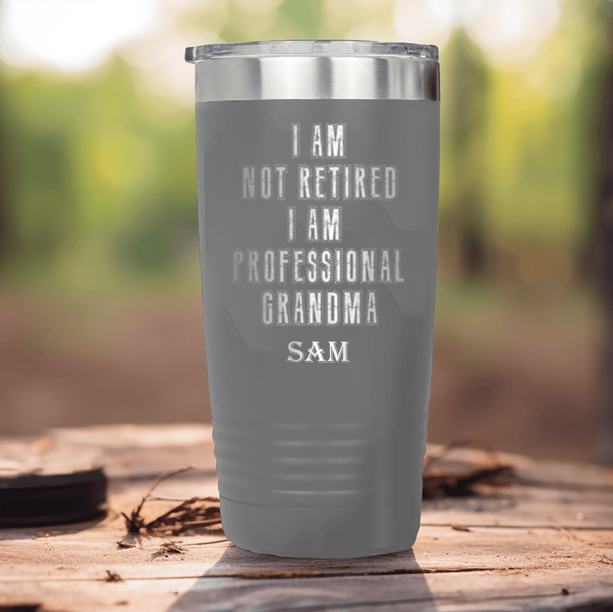 Grey Retirement Tumbler With Professional Grandpa For Life Design
