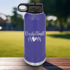 Purple Basketball Water Bottle With Queen Of The Bleachers Design