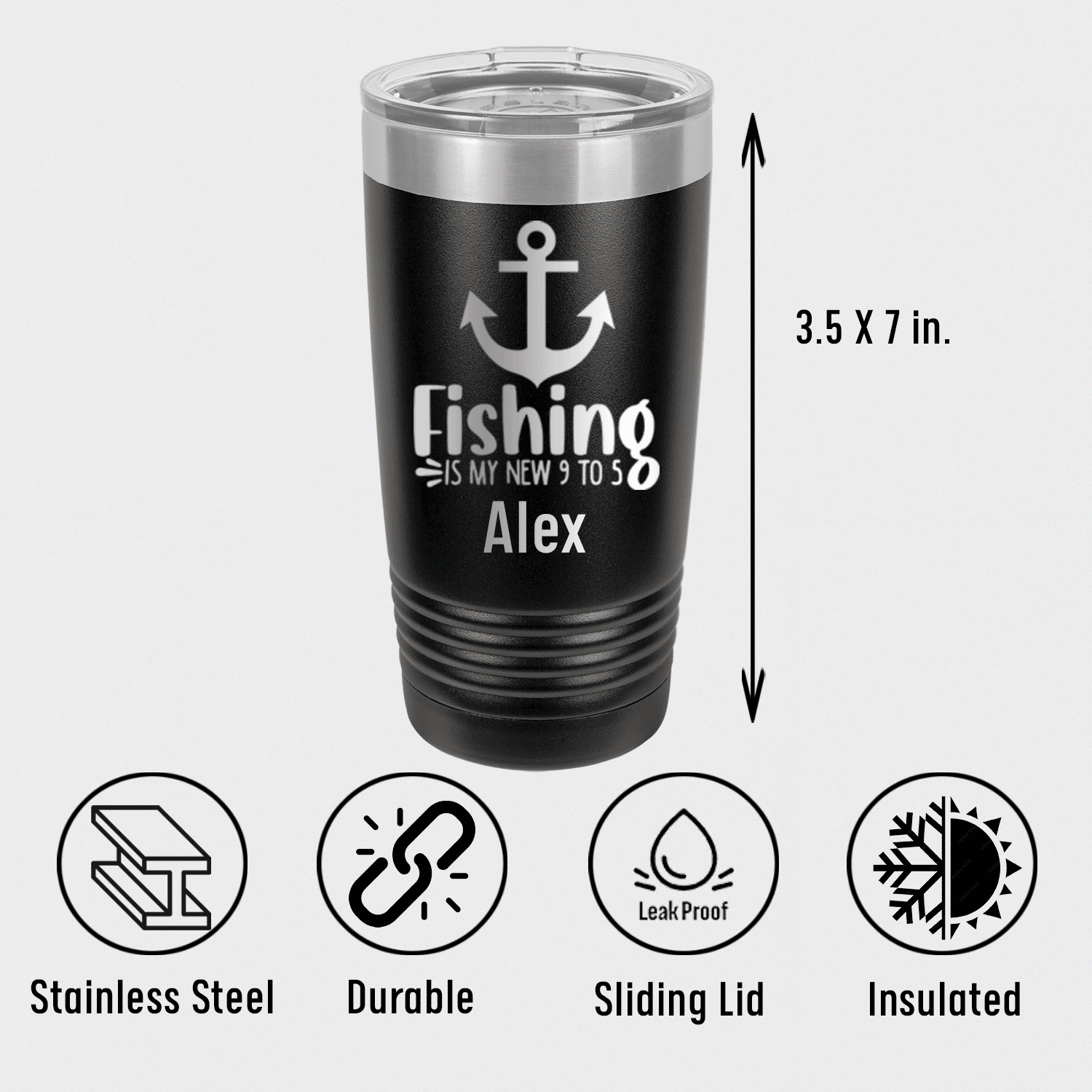 Unique Personalized Retired And Gone Fishing Tumbler Customized Retirement Tumblers Gifts for Men by Groovy Guy
