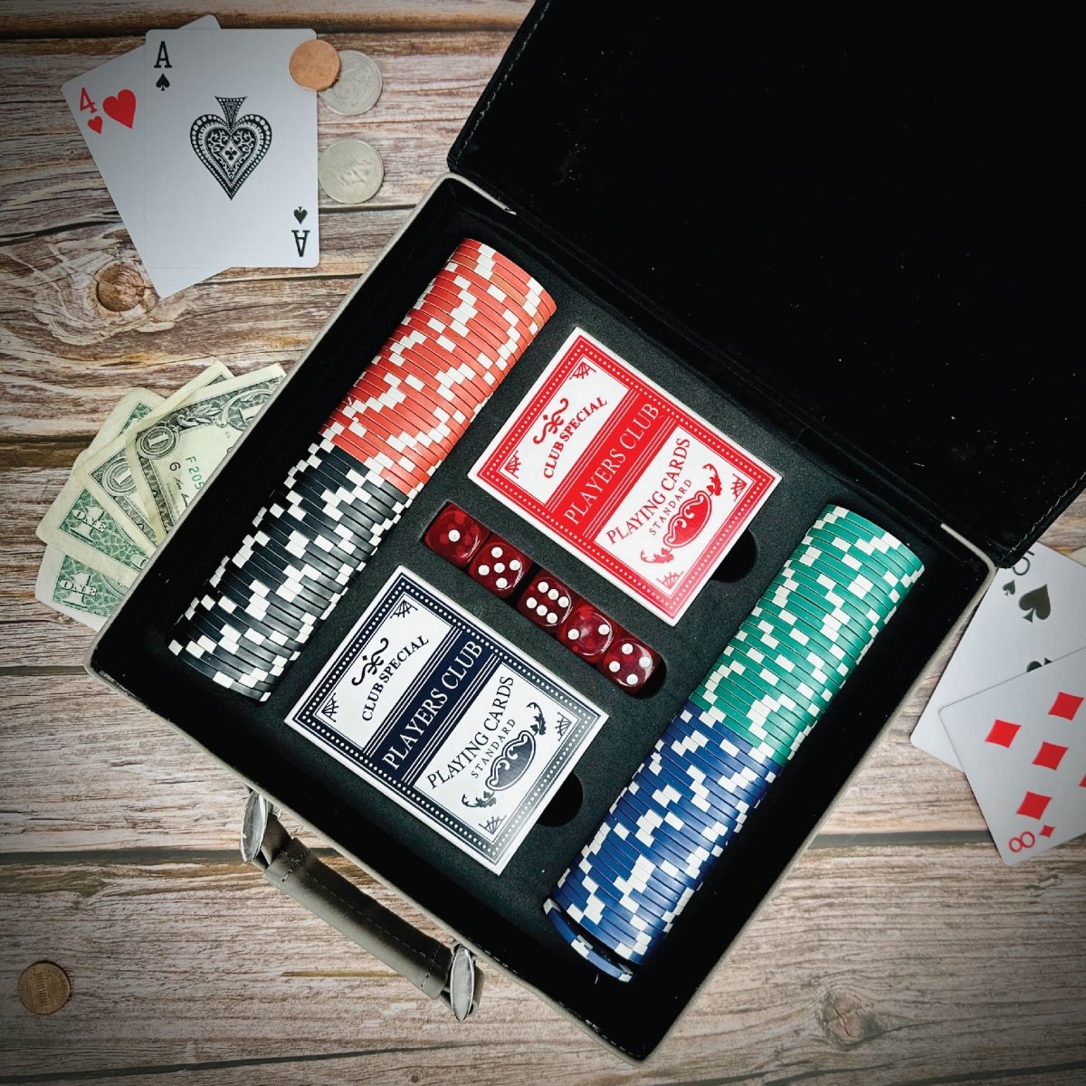 Unique Personalized Premium Personalized Poker Chip Set Customized Gift Set Gifts for Men by Groovy Guy