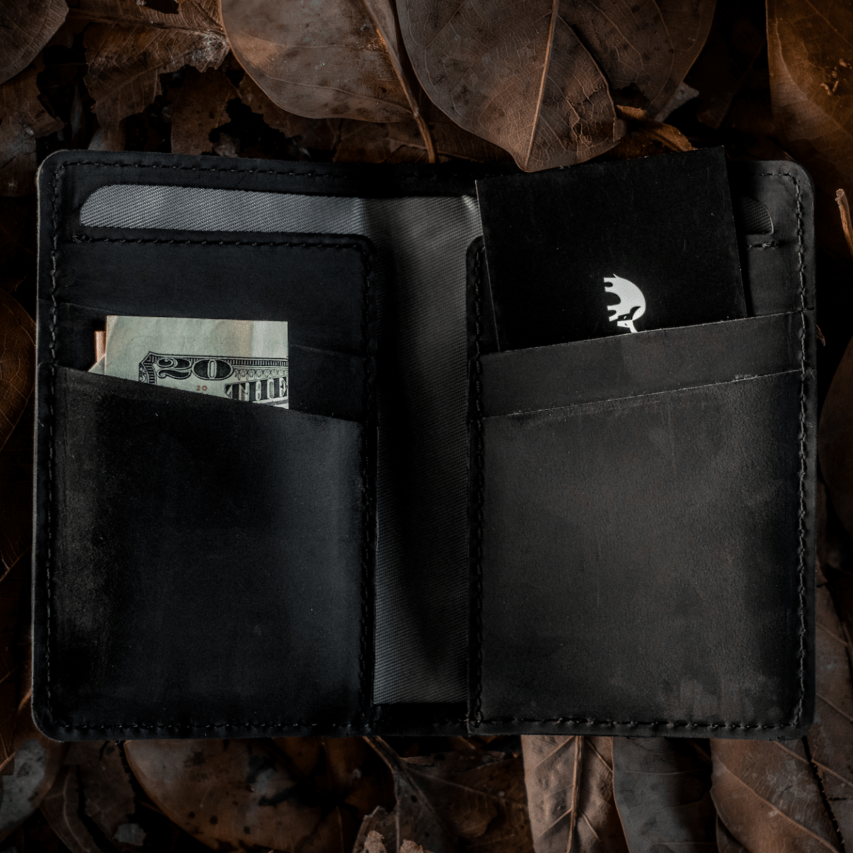 Unique Personalized The Black Messenger Wallet Customized Wallet Gifts for Men by Groovy Guy