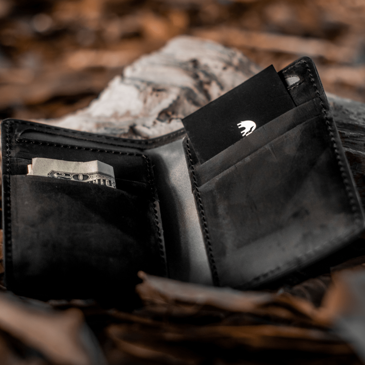 Unique Personalized The Black Messenger Wallet Customized Wallet Gifts for Men by Groovy Guy