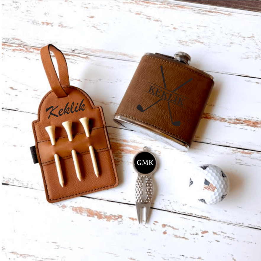Unique Personalized On Course Essentials Set Customized Golf Gifts for Men by Groovy Guy
