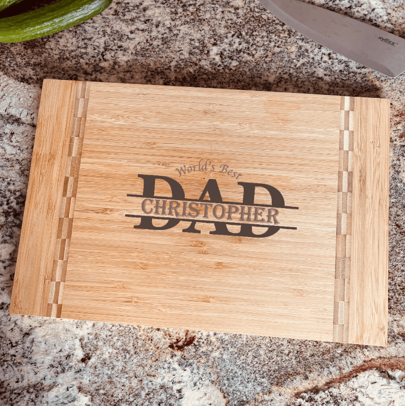 Unique Personalized Customized Dad Cutting Board Customized Fathers Day Gifts for Men by Groovy Guy