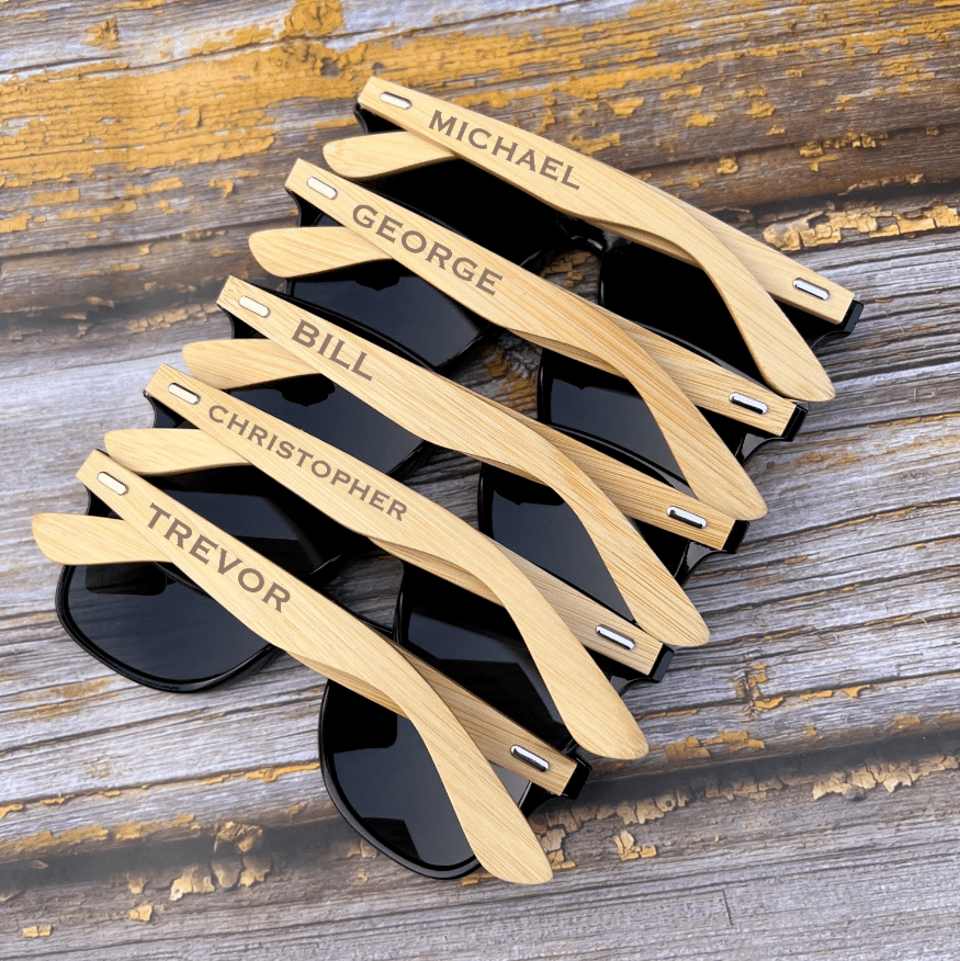 Unique Personalized Custom Groomsmen Sunglasses Customized Gifts for Men by Groovy Guy