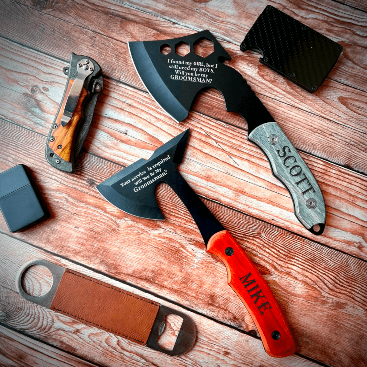 Unique Personalized Blade of Brotherhood Proposal Customized Gifts for Men by Groovy Guy