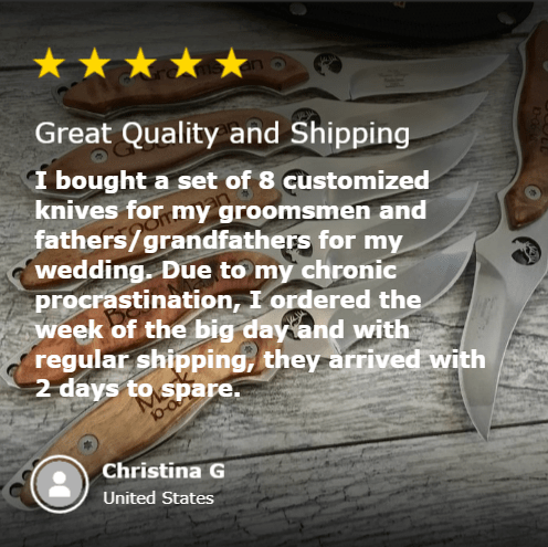 Unique Personalized Bloke & Dagger Customized Knives Gifts for Men by Groovy Guy