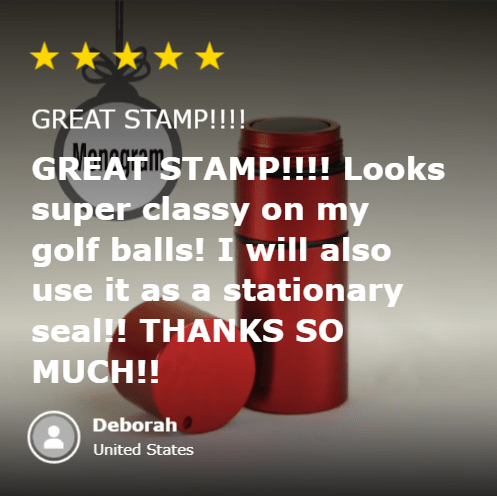 Unique Personalized Custom Golf Ball Stamp Customized Gifts for Men by Groovy Guy