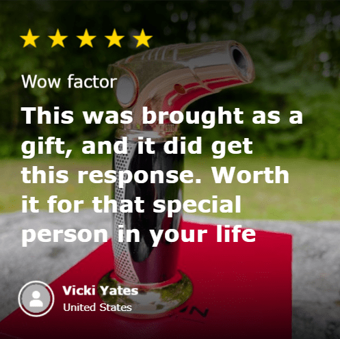 Unique Personalized Gold Torch Lighter Customized LIghter Gifts for Men by Groovy Guy