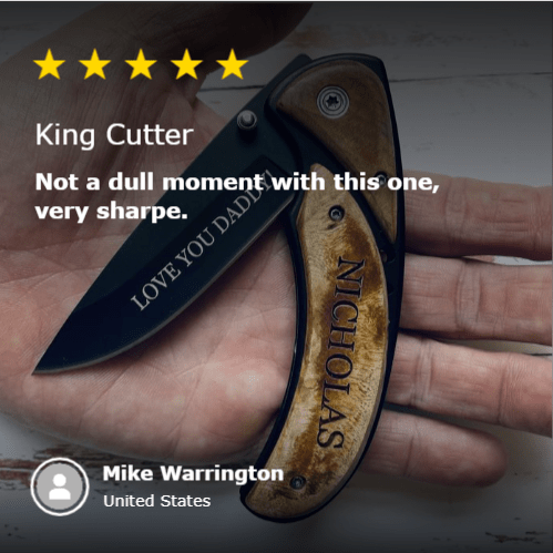 Unique Personalized Sentimental Custom Engraved Pocket Knife Customized Knife Gifts for Men by Groovy Guy