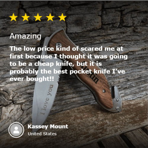 Unique Personalized Camp Ranger Customized Knives Gifts for Men by Groovy Guy