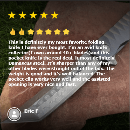 Unique Personalized Blue Steel Damascus Blade Customized Knives Gifts for Men by Groovy Guy