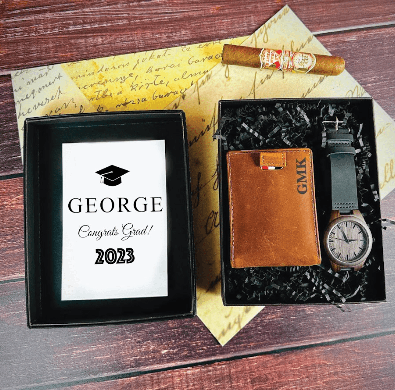Unique Personalized Milestone Memento Gift Set Customized Graduation Gifts for Men by Groovy Guy