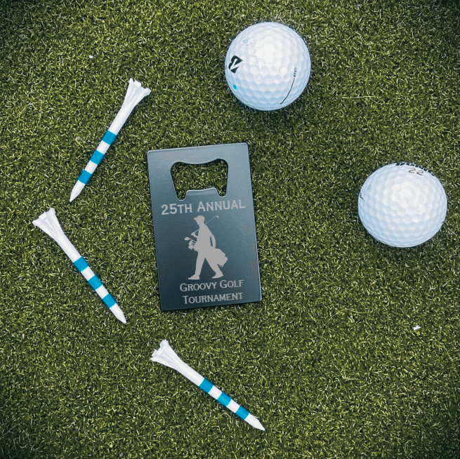 Unique Personalized Golf Outing Bottle Opener Customized Golf Outing Gifts for Men by Groovy Guy