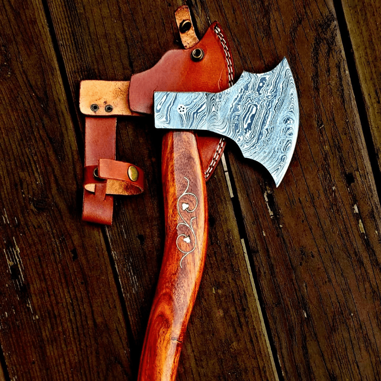 Unique Personalized The Viking Style Customized Damascus Knife Gifts for Men by Groovy Guy