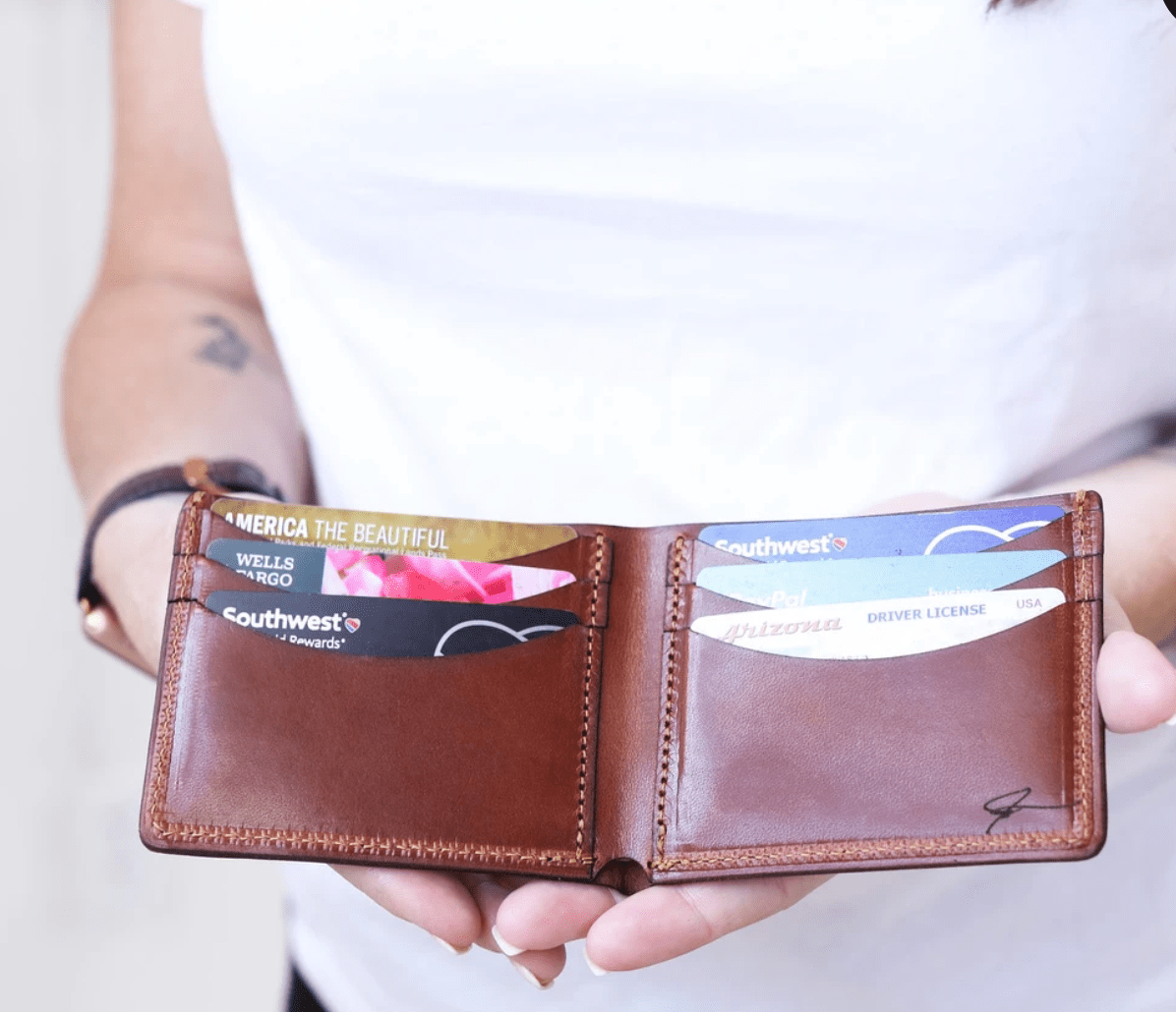 Unique Personalized Bowman Billfold Personalized Leather Wallet Customized Wallet Gifts for Men by Groovy Guy