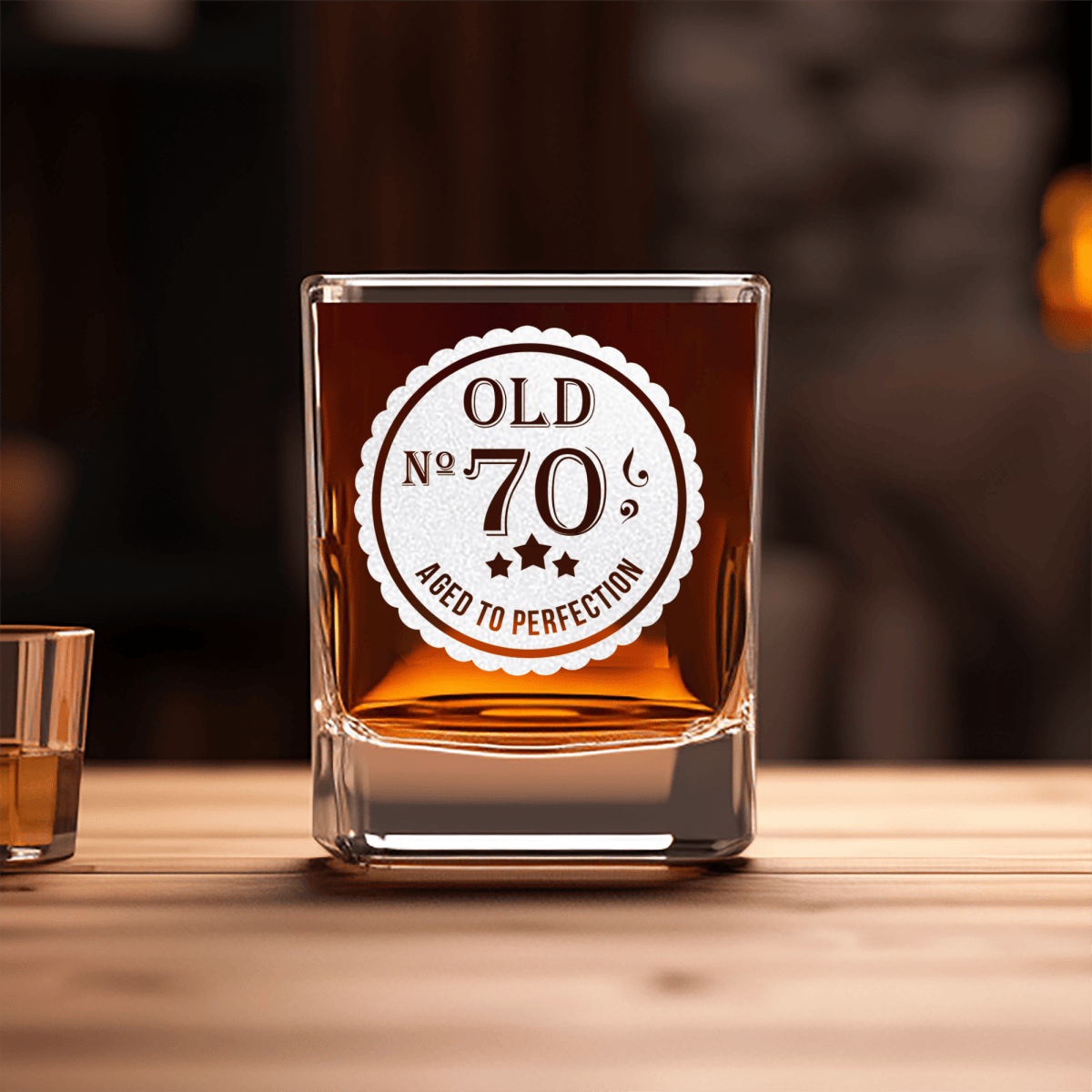 Seventy Aged To Perfection Square Shotglass