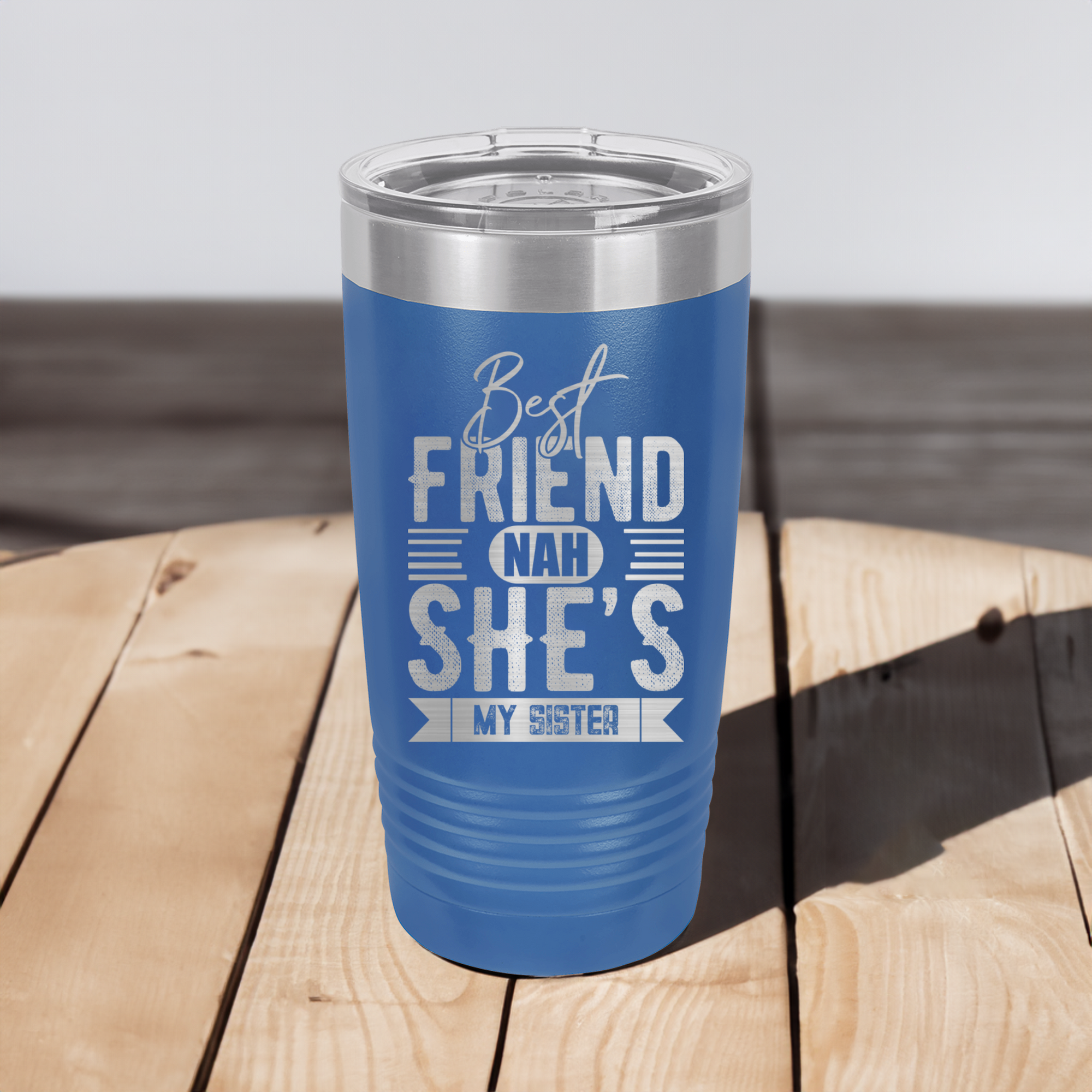Funny Shes My Sister Ringed Tumbler