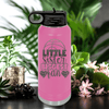 Pink Basketball Water Bottle With Sisters Sideline Support Design