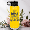 Yellow Basketball Water Bottle With Sisters Sideline Support Design
