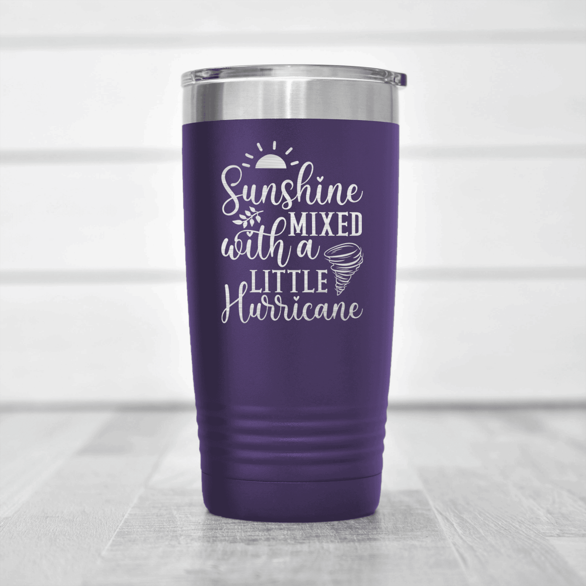 Purple funny tumbler Sunshine And Hurricanes