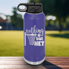 Purple Basketball Water Bottle With Swish And Score Design