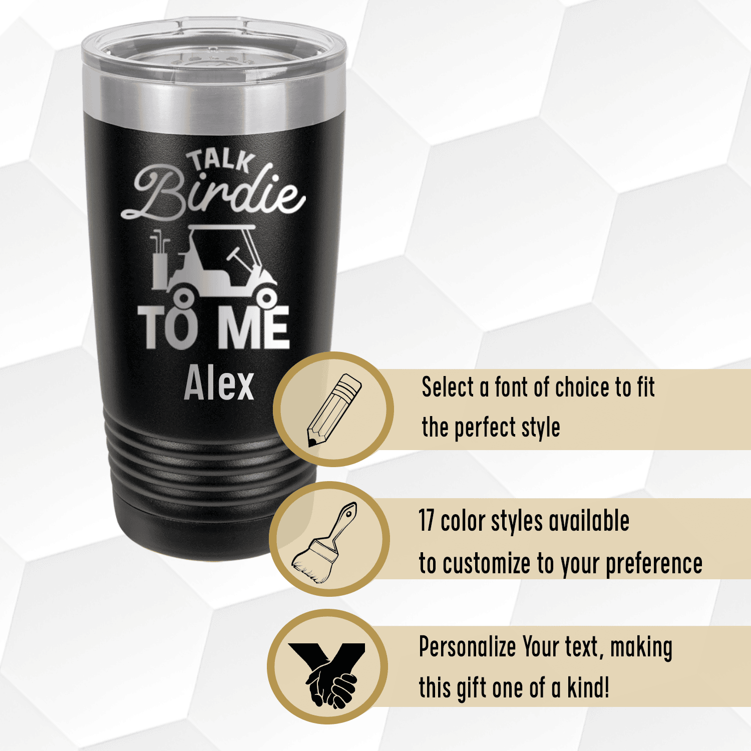 Unique Personalized Talk Birdie To Me Tumbler Customized Golf Tumblers Gifts for Men by Groovy Guy