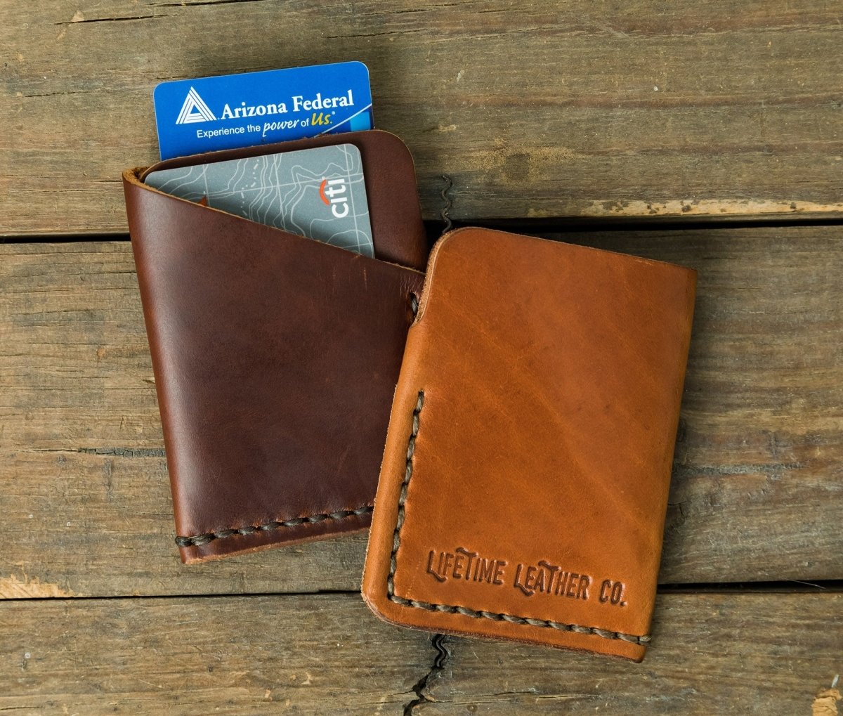 Unique Personalized Tall Leather Front Pocket Wallet Customized Wallet Gifts for Men by Groovy Guy