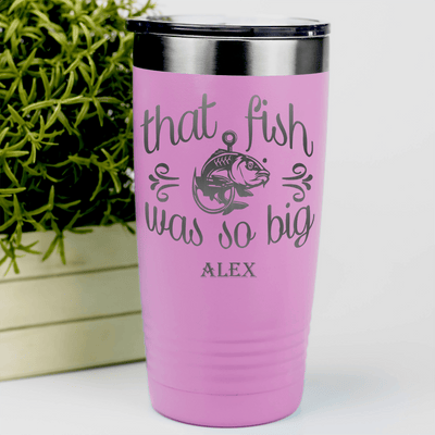 Pink Fishing Tumbler With The One That Got Away Design
