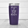 Purple Valentines Day Tumbler With The Queen Of My Heart Design