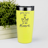 Yellow Valentines Day Tumbler With The Queen Of My Heart Design