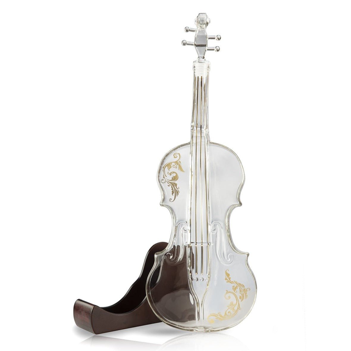 Unique Personalized Glass Violin Decanter Customized Gifts for Men by Groovy Guy