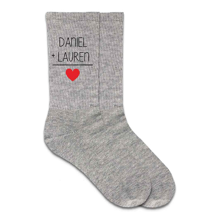 Unique Personalized Names Equal Love Valentine Socks Customized Socks Gifts for Men by Groovy Guy