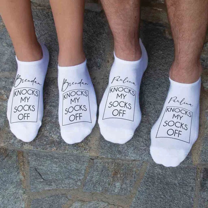 Unique Personalized Knock My Socks Off Customized Socks Gifts for Men by Groovy Guy