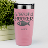 Salmon Fishing Tumbler With Weekend Hooker Design