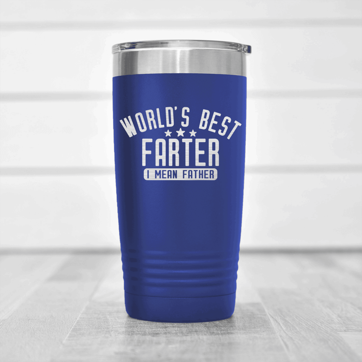 Blue fathers day tumbler Worlds Best Farter