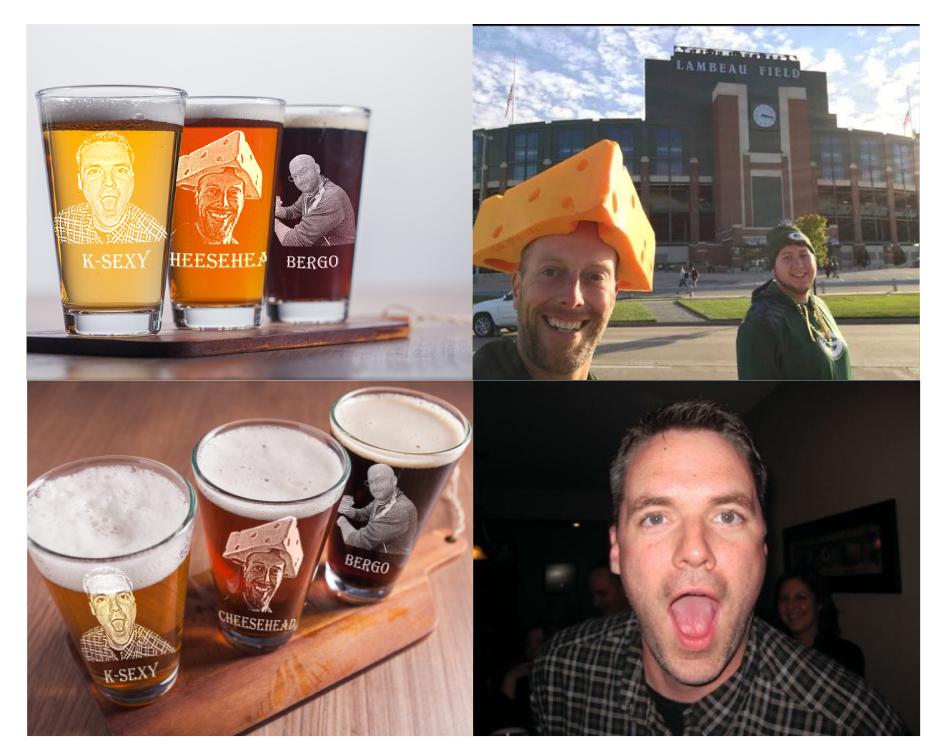 Picture Engraved on Pint Glass