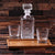 Engraved Decanter and Glass Set