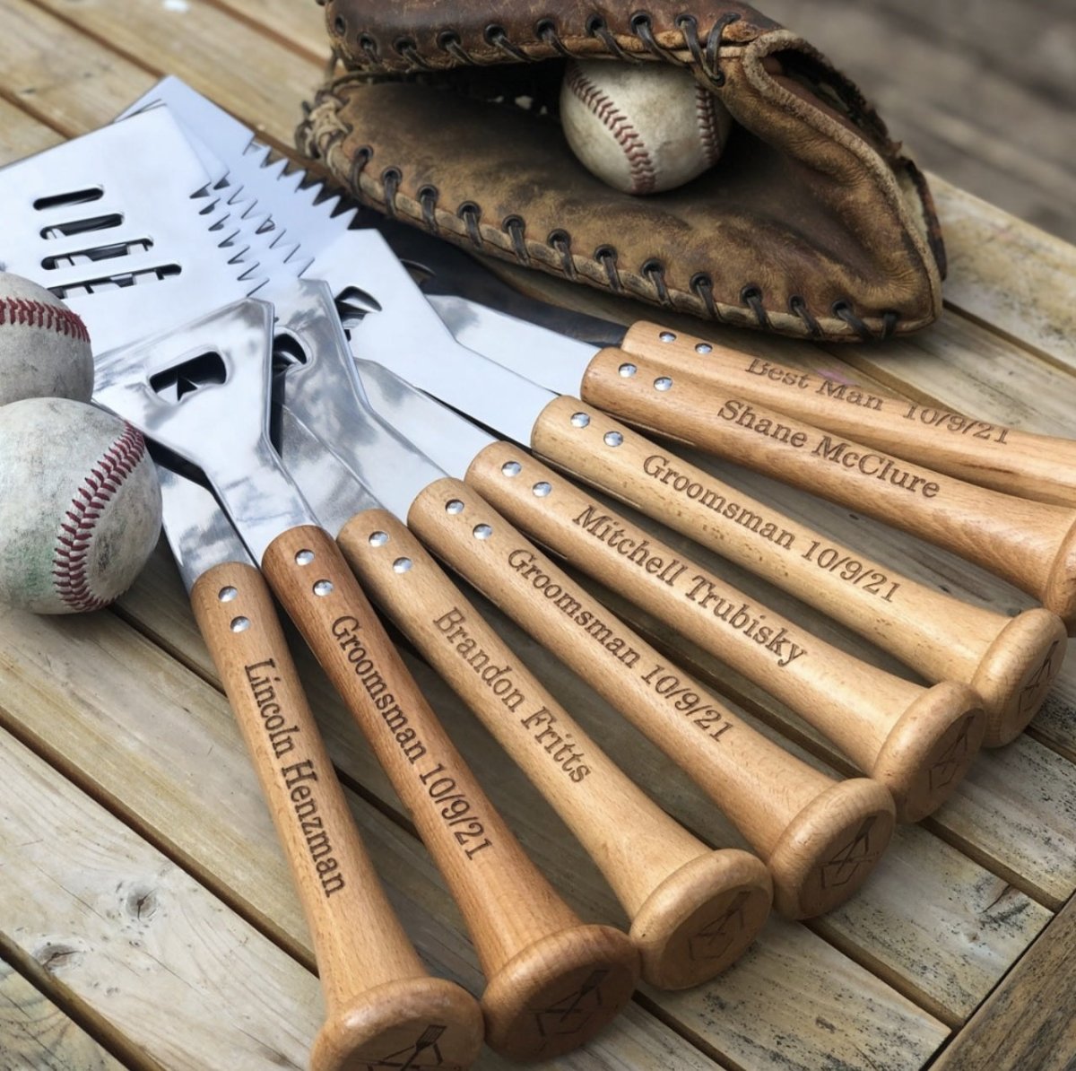 Unique Personalized Grill Slugger Customized Baseball Gifts for Men by Groovy Guy