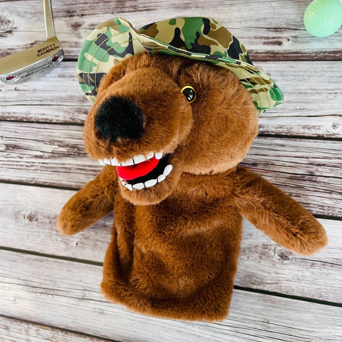Unique Personalized Military Grizzly Customized Golf Head Covers Gifts for Men by Groovy Guy