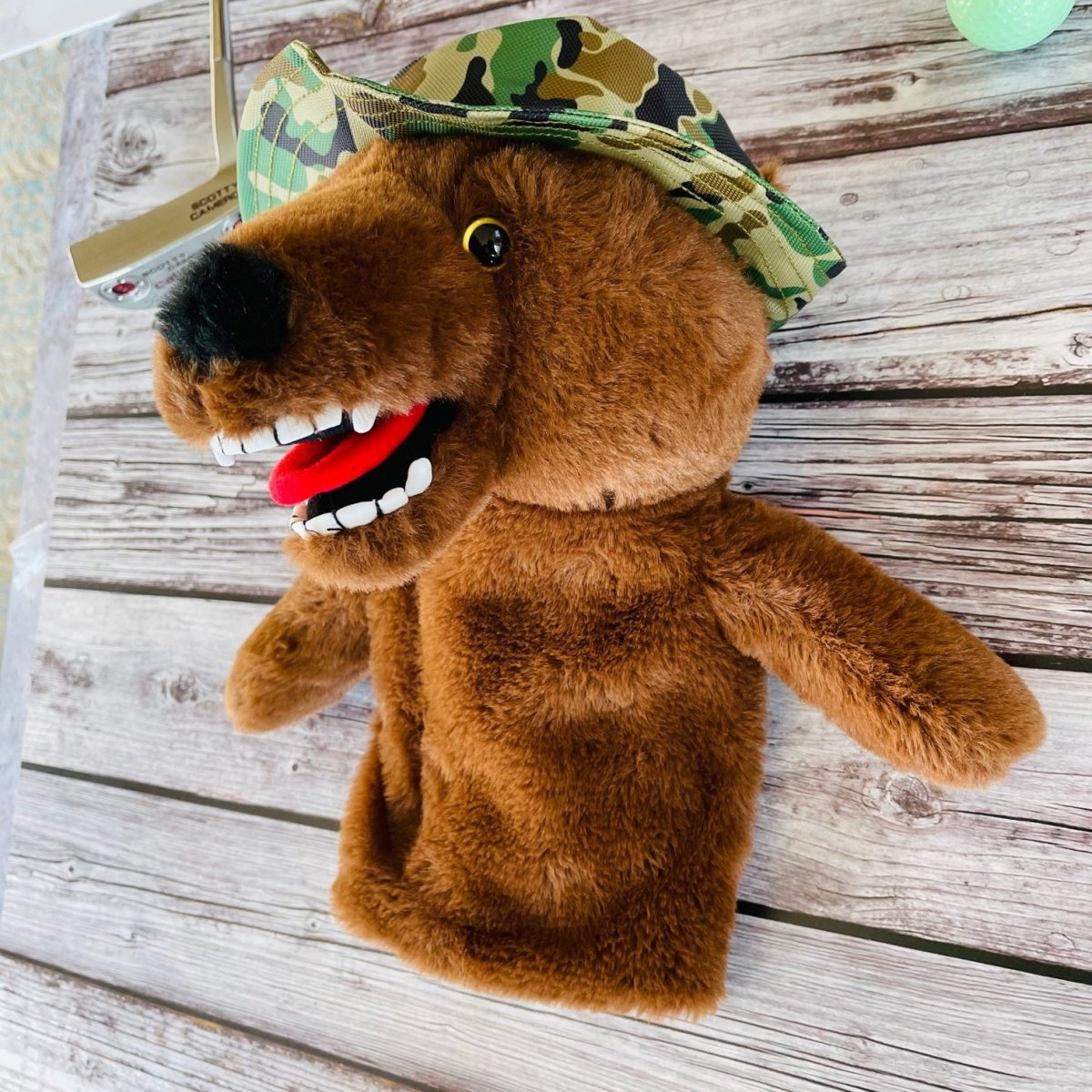 Unique Personalized Military Grizzly Customized Golf Head Covers Gifts for Men by Groovy Guy