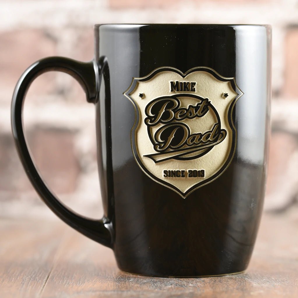 Unique Personalized World's Best Dad Coffee Mug Customized Dad Gifts for Men by Groovy Guy
