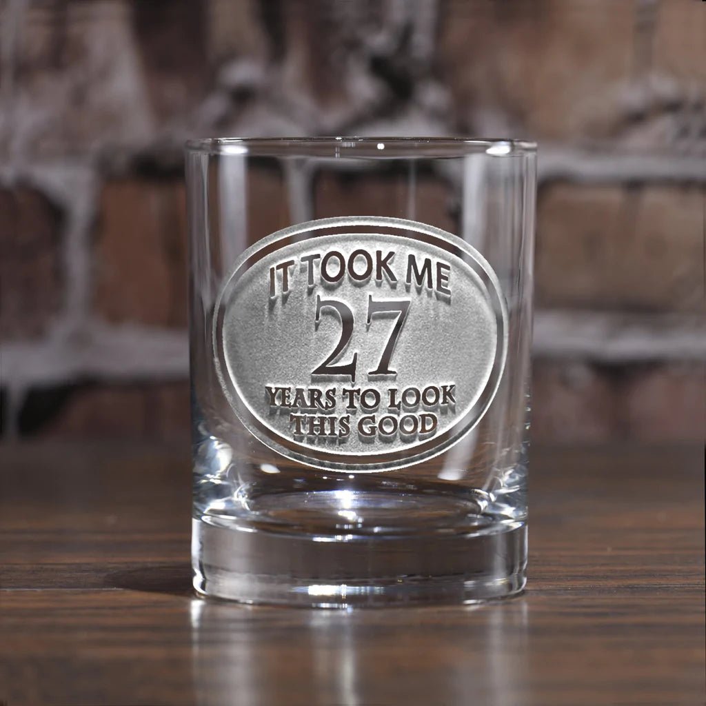 Unique Personalized Engraved Birthday Whiskey Glass Customized Whiskey Glass Gifts for Men by Groovy Guy