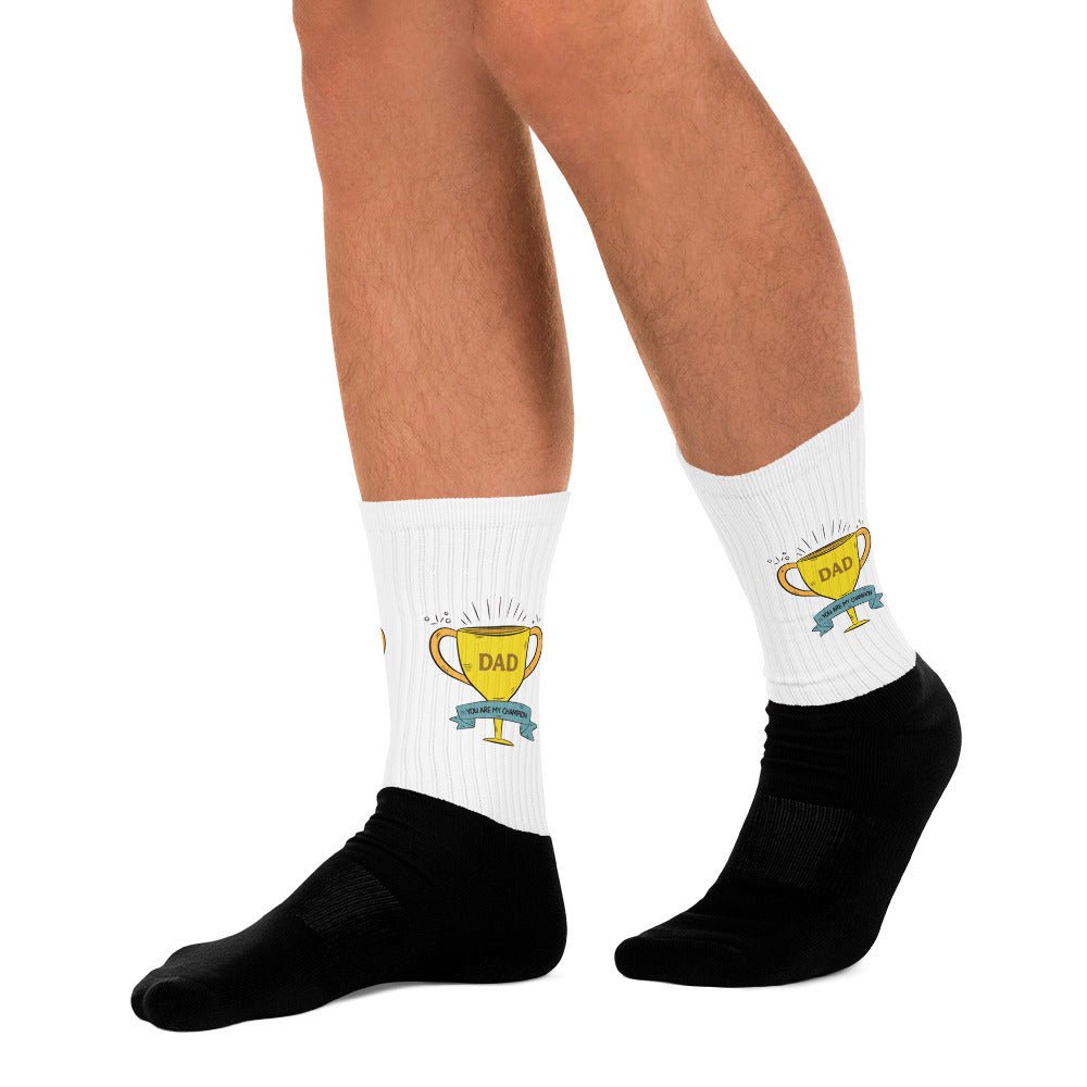 Unique Personalized Champion Dad Socks Customized Gifts for Men by Groovy Guy