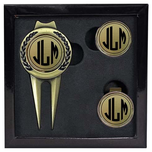 Unique Personalized Deluxe Personalized Divot Tool Set Customized Golf Gifts for Men by Groovy Guy