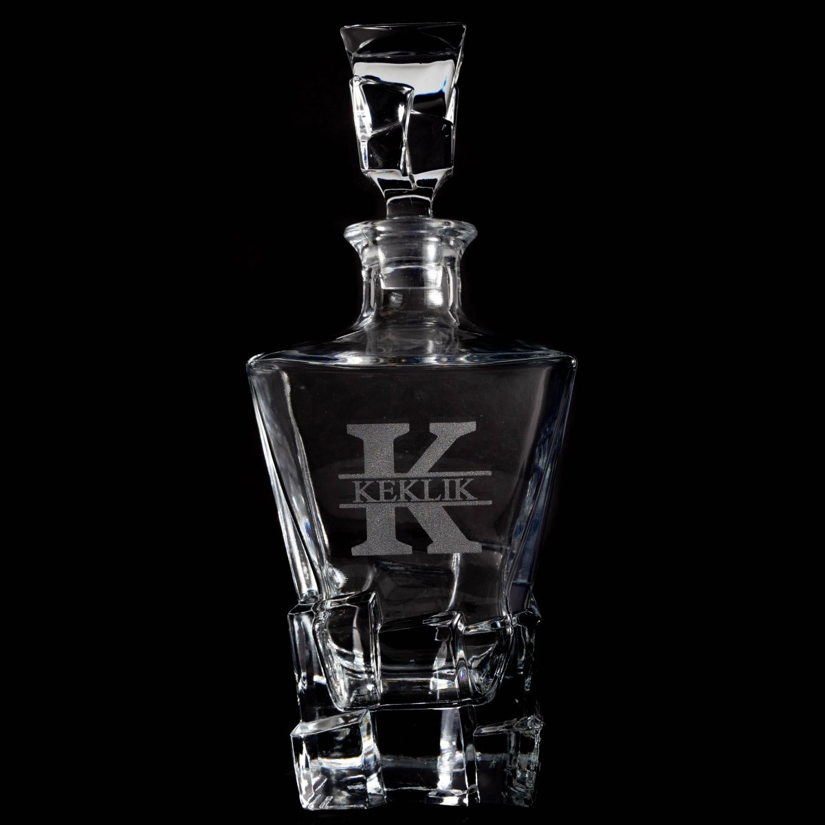 Unique Personalized Glacial Custom Engraved Decanter Set Customized Decanter Gifts for Men by Groovy Guy