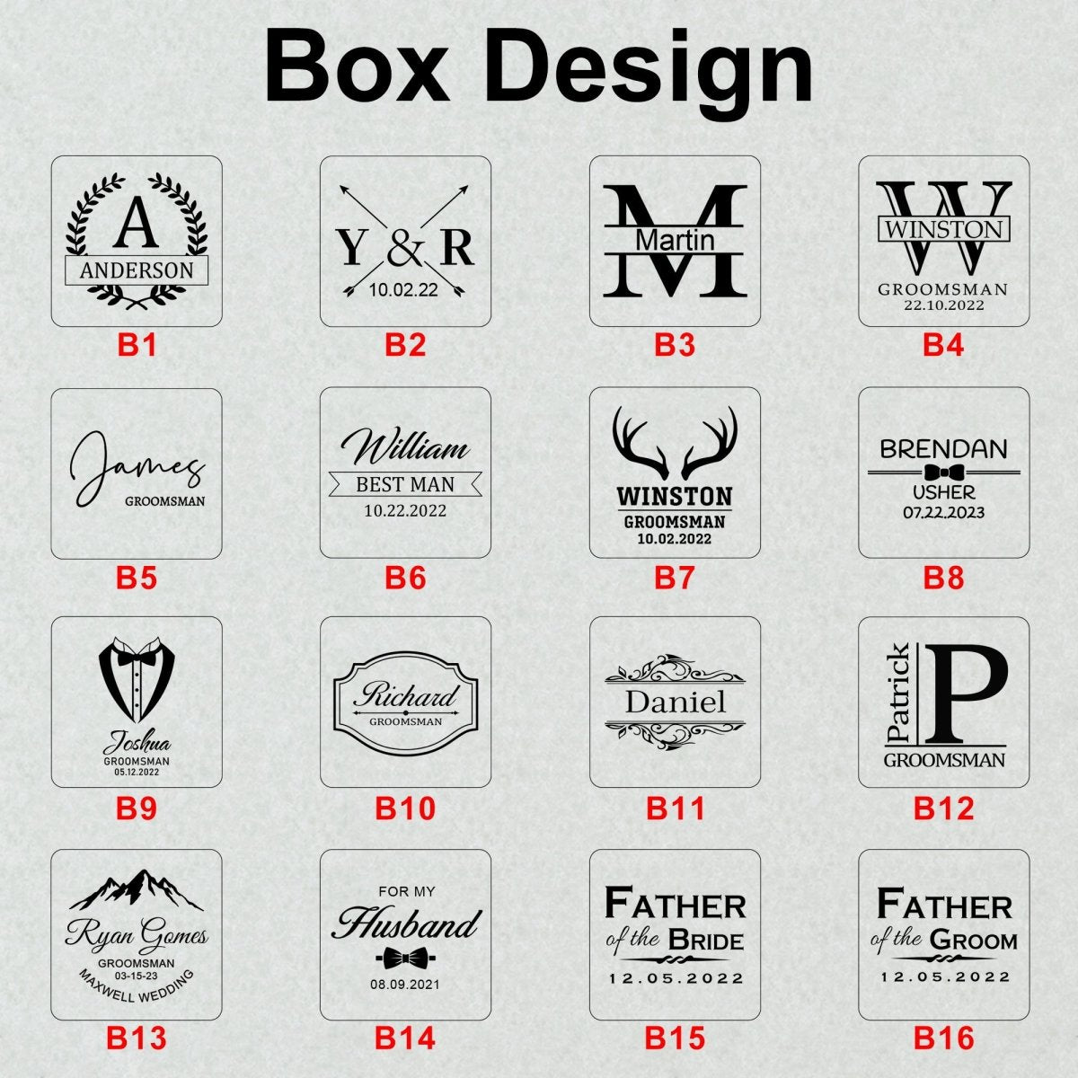 Unique Personalized Classic Cufflinks & Keepsake Box Customized cufflinks Gifts for Men by Groovy Guy