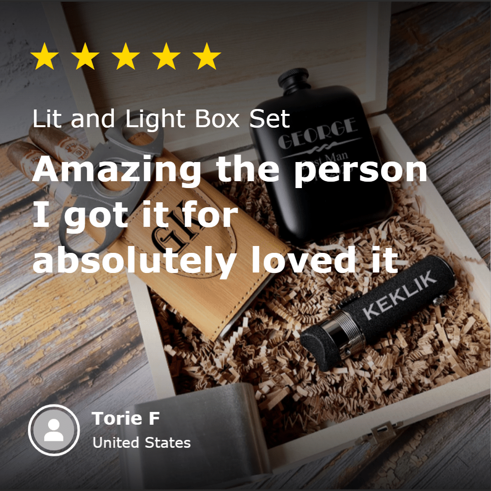 Unique Personalized Lit And Light Box Set Customized Groomsmen Gifts Gifts for Men by Groovy Guy