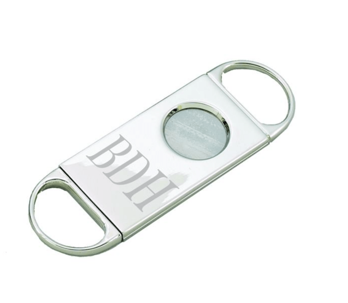 Unique Personalized Nickeled Cigar Cutter Customized Gifts for Men by Groovy Guy