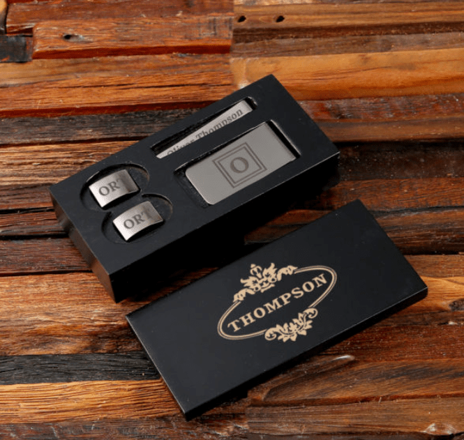 Unique Personalized Cuffed Set Customized Gift Sets Gifts for Men by Groovy Guy